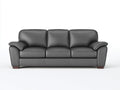 Divano lineare-pelle-legno-218x90x84 cm-nero-stile moderno