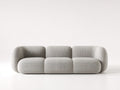 Divano lineare-tessuto-legno-200x85x78 cm-grigio-stile moderno
