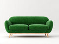 Divano lineare-tessuto-legno-186x79x81 cm-verde-stile moderno