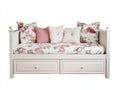 Divano letto-legno laccato-legno ingegnerizzato-205x98x88 cm-bianco-avorio-stile classico con contenitore