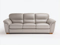 Divano lineare-pelle-200x88x82 cm-beige-stile moderno