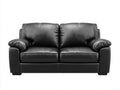 Divano lineare-pelle-legno-170x92x83 cm-nero-stile moderno