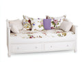 Divano letto-legno laccato-legno ingegnerizzato-205x96x86 cm-bianco-avorio-stile classico con contenitore