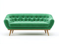 Divano lineare-tessuto-legno-180x78x82 cm-verde-stile moderno