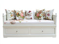 Divano letto-legno laccato-legno ingegnerizzato-215x98x87 cm-bianco-avorio-stile classico con contenitore