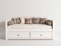 Divano letto-legno laccato-legno ingegnerizzato-200x95x85 cm-bianco-avorio-stile classico con contenitore