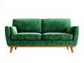 Divano lineare-tessuto-legno-188x82x84 cm-verde-stile moderno